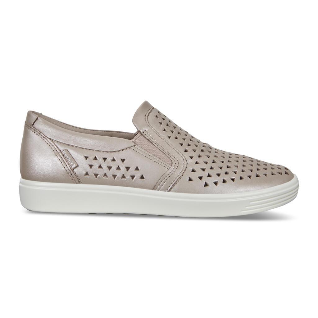 Baskets Ecco Soft 7 Femme Grise / Rose 5648-QCFNI